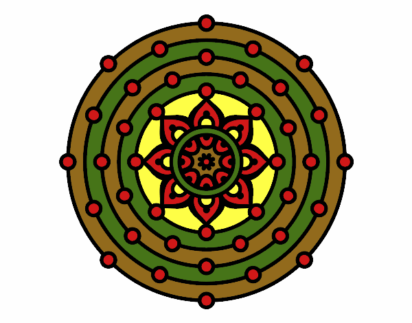 Coloring page Mandala solar system painted byjune55
