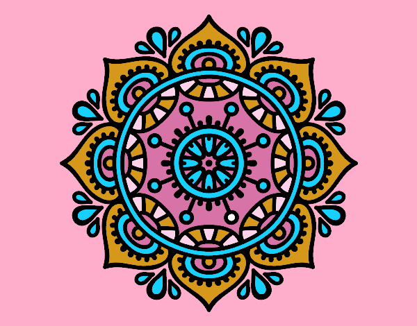 Coloring page Mandala to relax painted byjune55