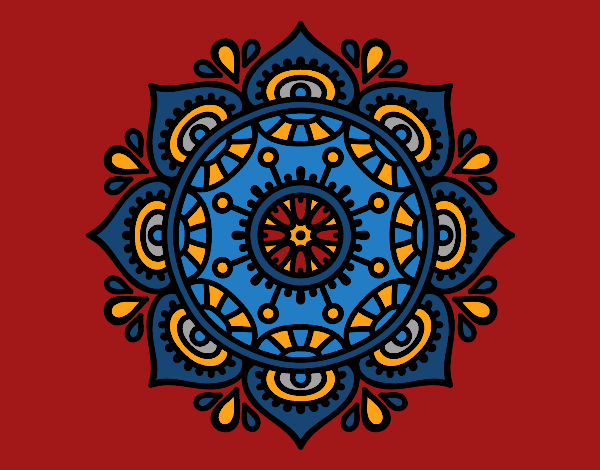 Coloring page Mandala to relax painted byjune77