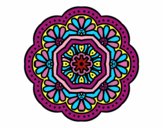Coloring page modernist mosaic mandala painted byjune55