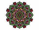 Coloring page Mandala for mental concentration painted bykristi