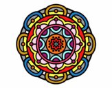 Coloring page Mandala for mental relaxation painted bykristi