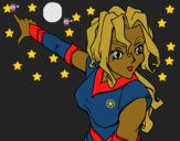 Coloring page Space warrior painted byCharlotte