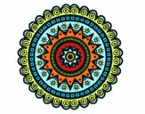 Coloring page Ethnic mandala painted byd33d33