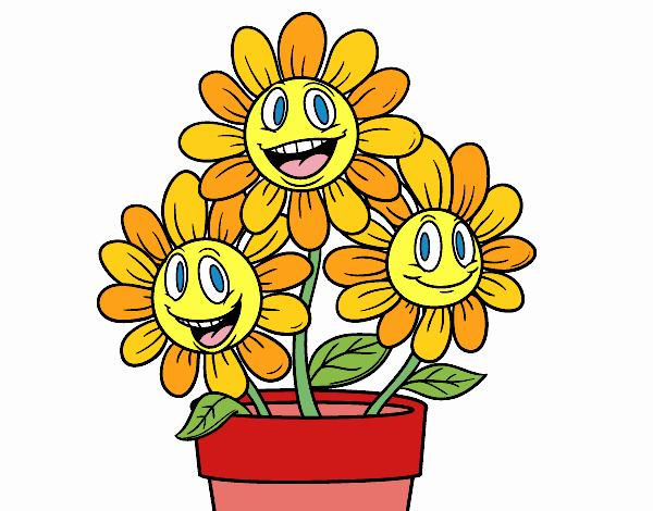 Coloring page Flower pot painted byCaryAnn