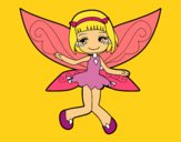 Coloring page Flying fairy painted bymindella