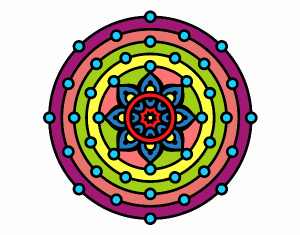 Coloring page Mandala solar system painted byCaryAnn