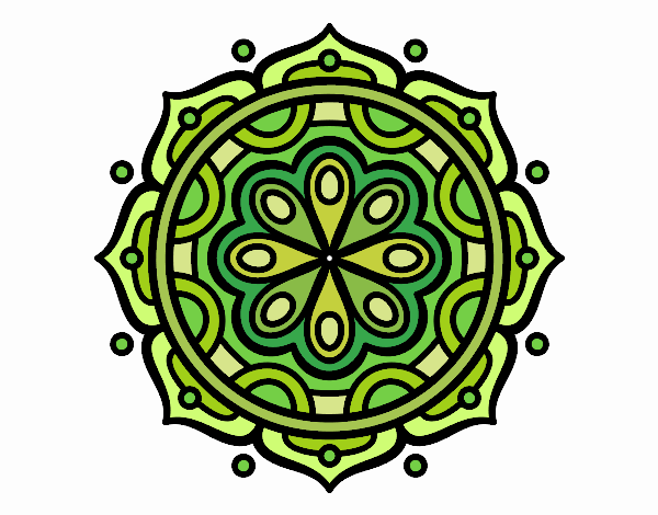 Coloring page Mandala to meditate painted byCaryAnn