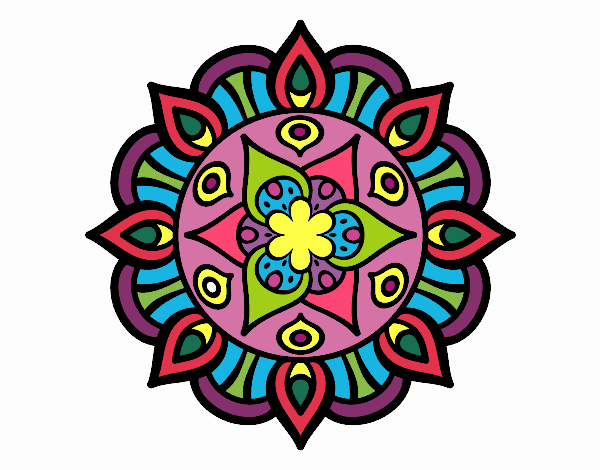 Coloring page Mandala vegetal life painted byCaryAnn