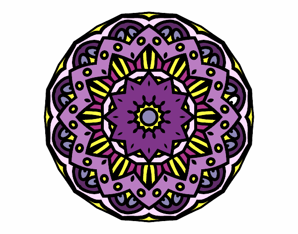 Coloring page Modernist mandala painted byd33d33