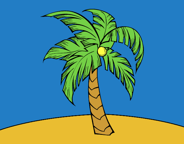 Coloring page A palm tree painted byKArenLee