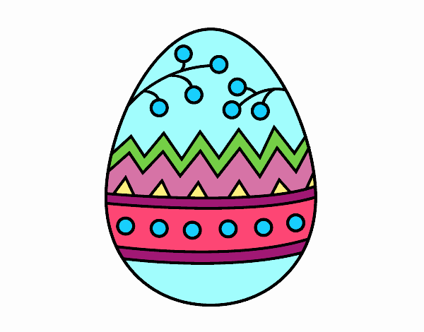 Coloring page An easter egg painted byCaryAnn