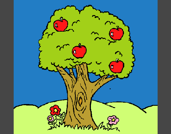 Coloring page Apple tree painted byKArenLee