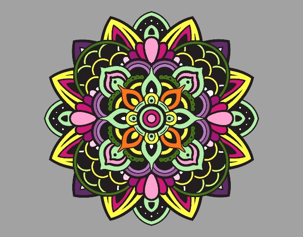 Coloring page Decorative mandala painted byd33d33