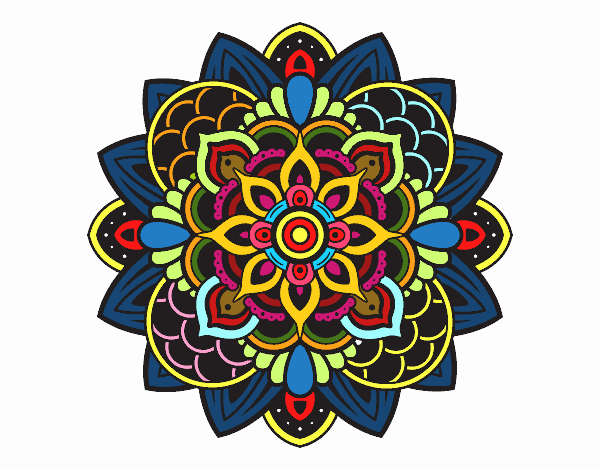 Coloring page Decorative mandala painted byGracesGran