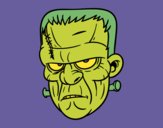 Coloring page Frankenstein face painted byKArenLee