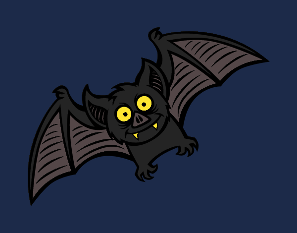 Coloring page Friendly bat painted byKArenLee