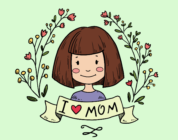 Coloring page I love mom painted bybarbie_kil