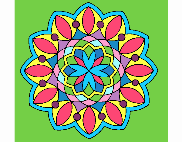 Coloring page Mandala 3 painted byCaryAnn