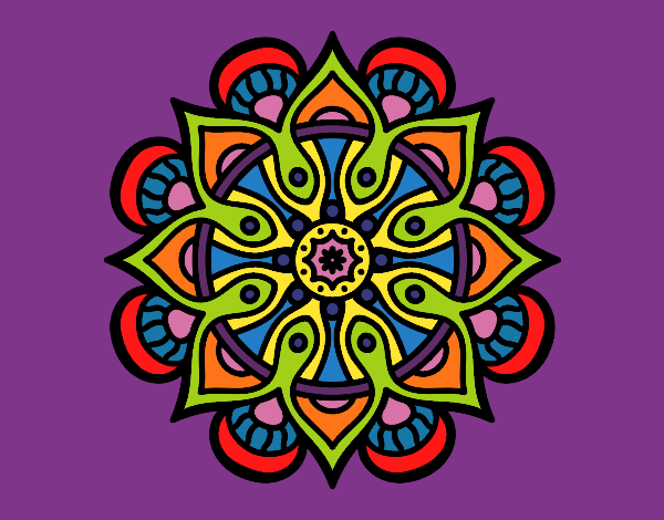 Coloring page Mandala arab world painted byKArenLee