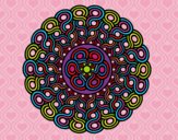 Coloring page Mandala braided painted byCaryAnn