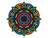 Coloring page Mandala fire points painted bymollyr