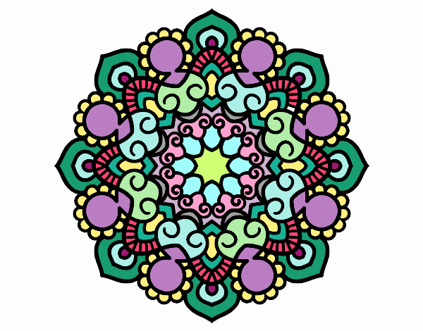 Coloring page Mandala meeting painted byCaryAnn