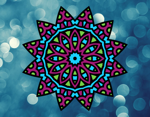Coloring page Mandala star painted byCaryAnn