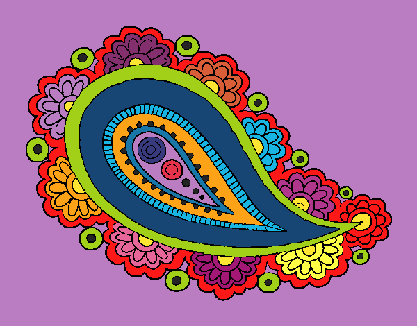 Coloring page Mandala teardrop painted byKArenLee