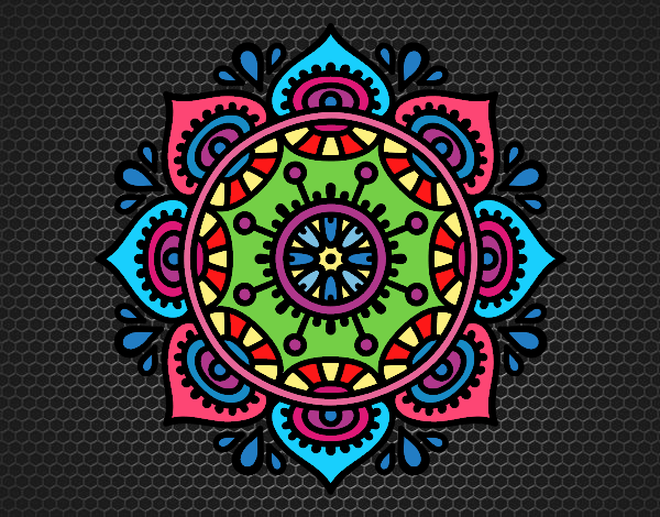 Coloring page Mandala to relax painted byCaryAnn
