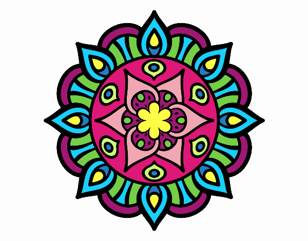 Coloring page Mandala vegetal life painted byCaryAnn