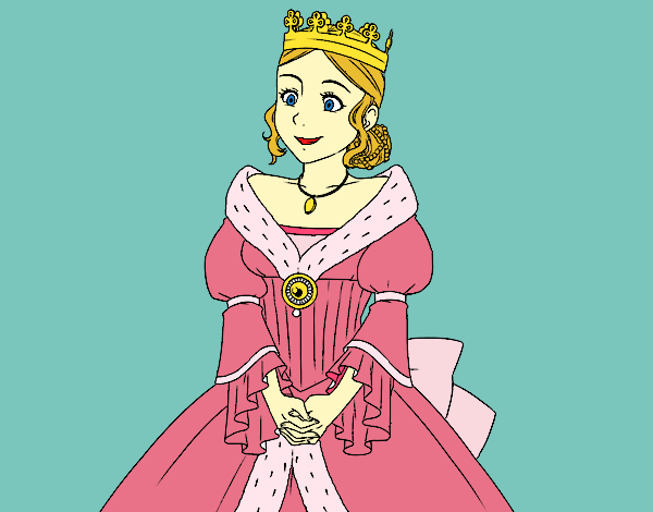 Coloring page Medieval princess painted byKArenLee