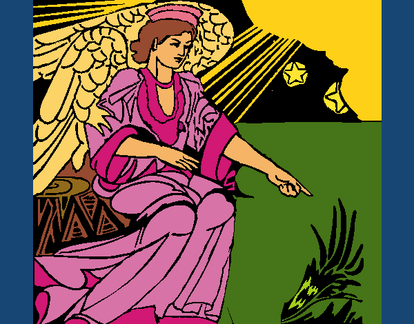 Coloring page Nativity angel painted byKArenLee