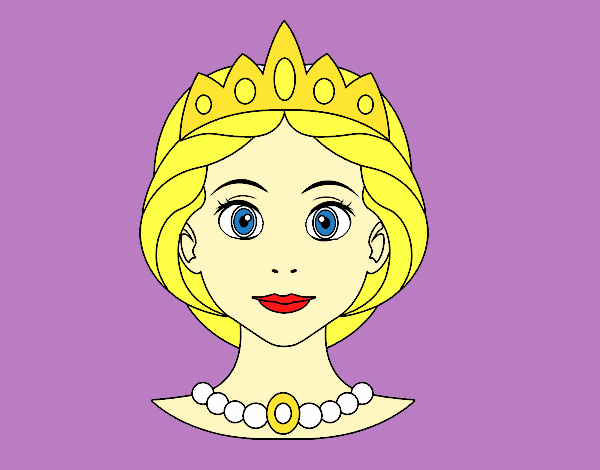 Coloring page Princess face painted byKArenLee