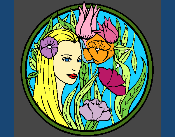 Coloring page Princess of the forest 3 painted byKArenLee