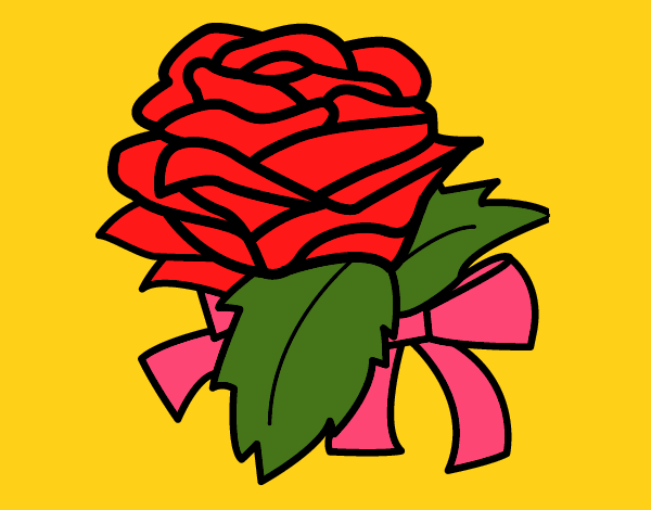 Coloring page Rose, flower painted byKArenLee