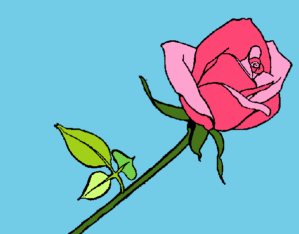 Coloring page Rose painted byKArenLee