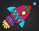 Coloring page Space Rocket painted byCaryAnn