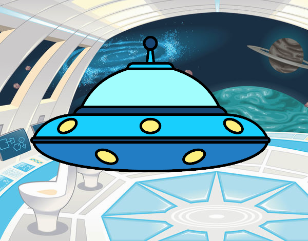 Coloring page UFO alien painted byCaryAnn