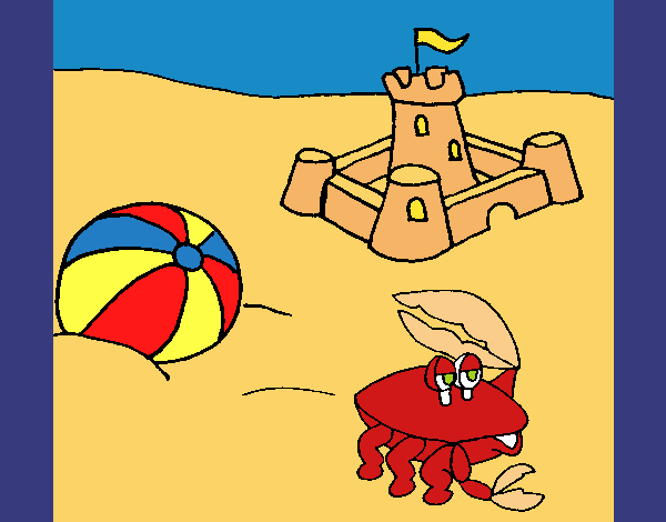 Coloring page Beach 2 painted byKArenLee