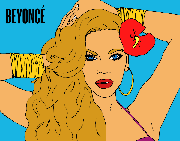 Coloring page Beyoncé painted byKArenLee