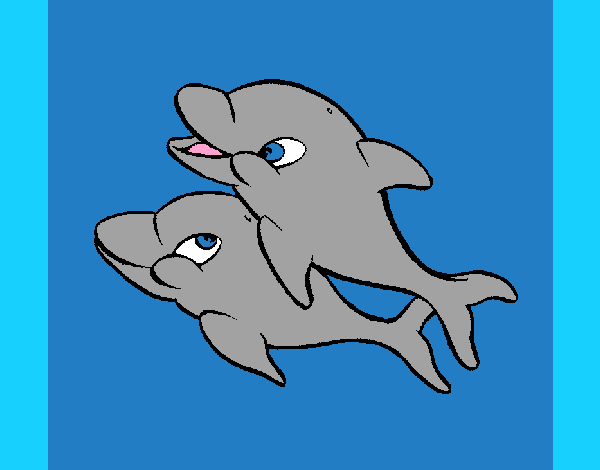 Coloring page Dolphins painted byKArenLee
