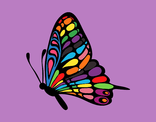 Coloring page Left butterfly painted byKArenLee