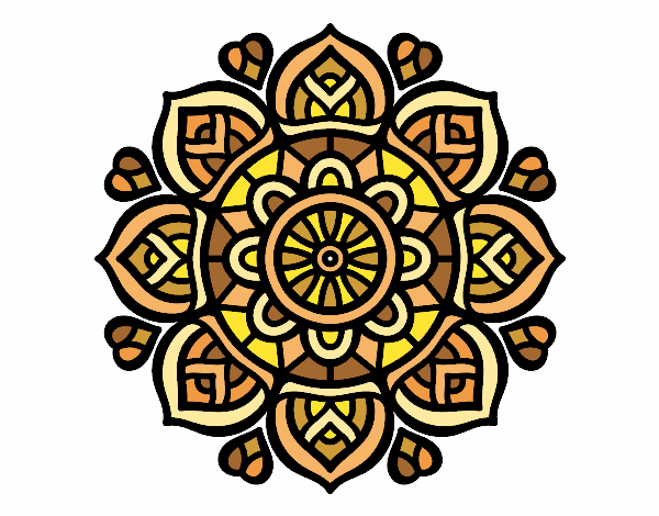 Coloring page Mandala for mental concentration painted byneidamac