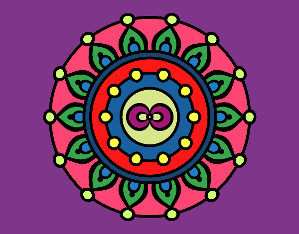 Coloring page Mandala meditation painted byKArenLee