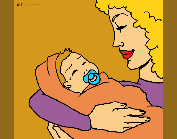 Coloring page Mother and daughter II painted byKArenLee