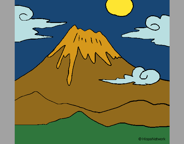 Coloring page Mount Fuji painted byKArenLee