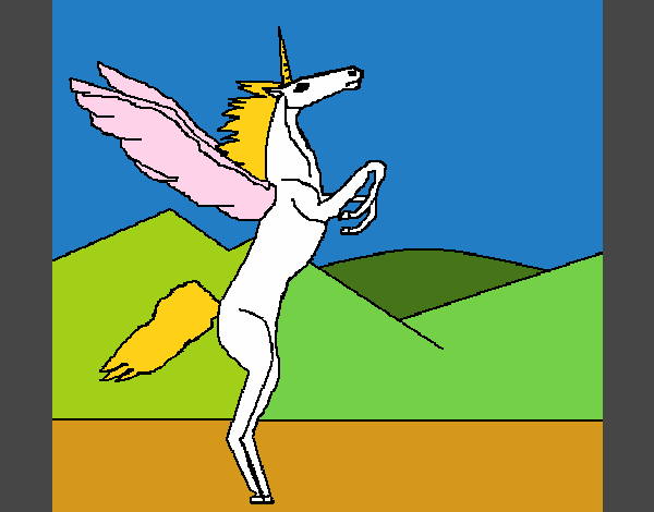 Coloring page Pegasus painted byKArenLee