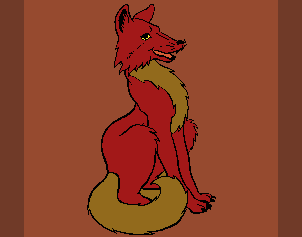 Coloring page Red fox painted byKArenLee