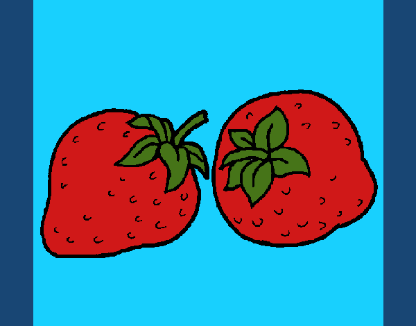 Coloring page strawberries painted byKArenLee